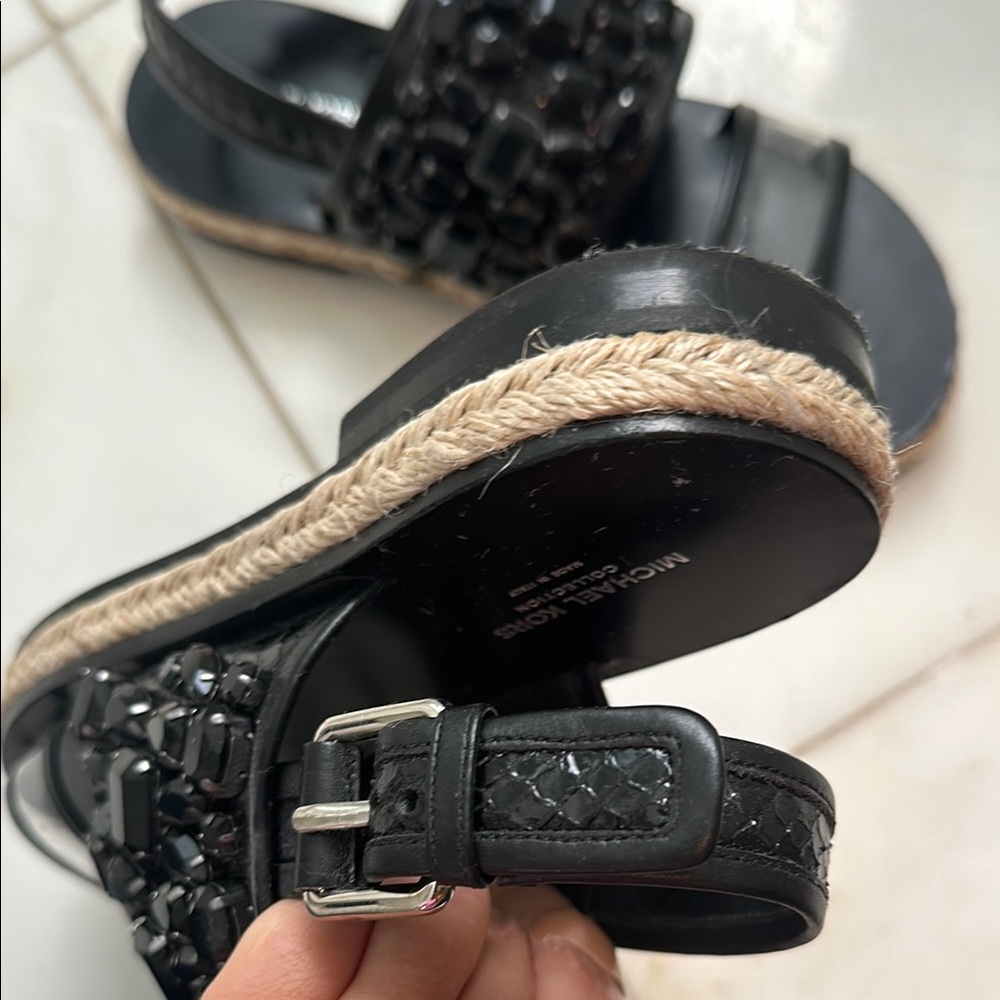 Michael Kors Black Embellished Sandals size 6 - Picture 7 of 7